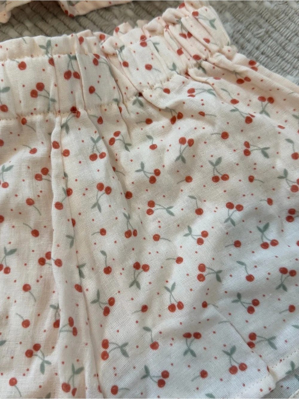 NWOT Rylee + Cru Cherry Print Tank Top and Short Set